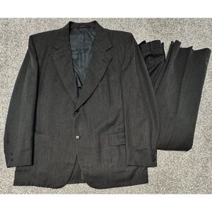 Richman Brothers Vintage 1980's Mens Suit Virgin Wool Size 48L Gray